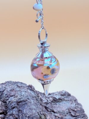 Pendentif rose feuille d'argent