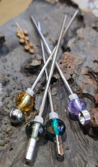 Piques apéritif, perles de verre de Murano